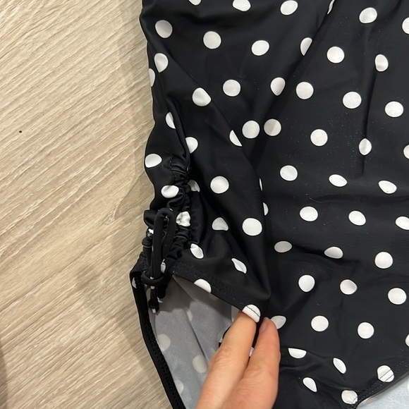 Black and White Polka Dot Swimsuit - Picture 2 of 3